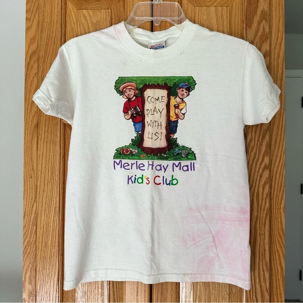 Hanes White Short Sleeve Tee with Graphic design youth M 10-12 y.o. - Picture 3 of 8